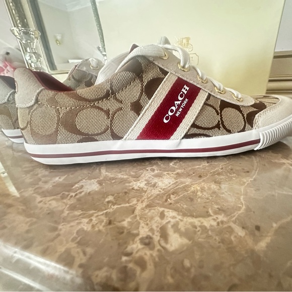 Coach Women's Sneakers - White and Brown new with box - Picture 5 of 10